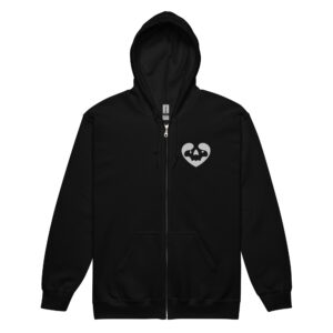 Embroidered Heartskull Unisex heavy blend zip hoodie